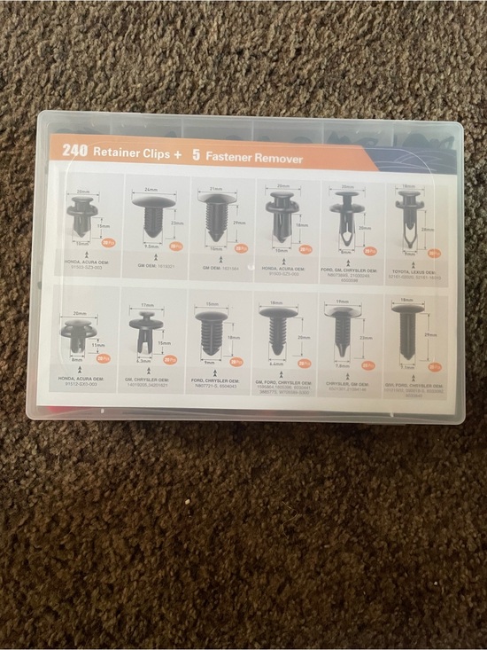 Other - 240 Retainer Clips + Fastener Remover Kit -